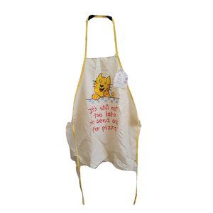 New Apron "it's still not too late to send out for pizza" -  Hallmark Shoebox